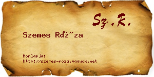 Szemes Róza névjegykártya